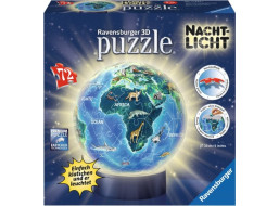 RAVENSBURGER Svietiaci puzzleball Nočný glóbus 72 dielikov