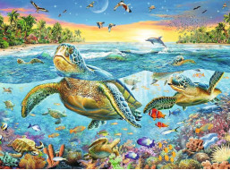 RAVENSBURGER Puzzle Morské korytnačky XXL 100 dielikov