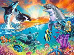 RAVENSBURGER Puzzle Život v oceáne XXL 200 dielikov