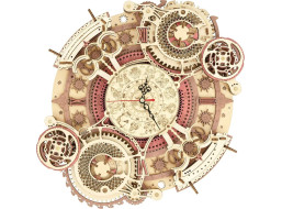 ROBOTIME Roker 3D drevené puzzle Nástenné hodiny Zodiac 168 dielikov