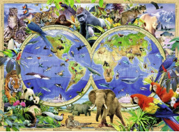 RAVENSBURGER Puzzle Svet divokých zvierat XXL 300 dielikov
