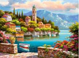 CASTORLAND Puzzle Prístav s hodinovou vežou 2000 dielikov