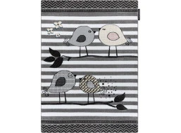 Detský kusový koberec Petit Birds grey