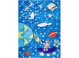 Detský kusový koberec Bambino 2265 Rocket Space blue
