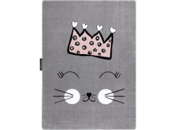 Detský kusový koberec Petit Cat crown grey
