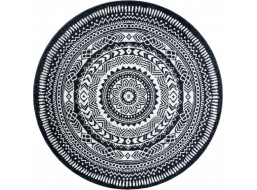 Kusový koberec Napkin black kruh