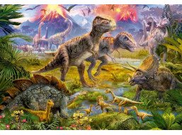 EDUCA Puzzle Stretnutie dinosaurov 500 dielikov