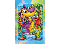 ART PUZZLE Drevené puzzle Dinosaury na rybách 16 dielikov