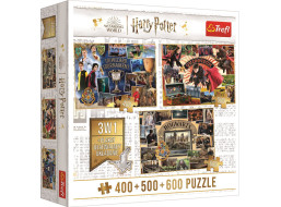 TREFL Puzzle Harry Potter: Turnaj troch kúzelníkov, metlobal a Rokfort 400 + 500 + 600 dielikov