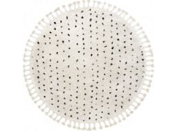 Kusový koberec Berber Syla B752 dots cream kruh
