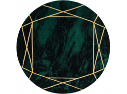 Kusový koberec Emerald 1022 green and gold kruh