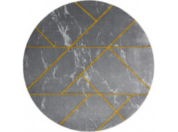 Kusový koberec Emerald geometric 1012 grey and gold kruh
