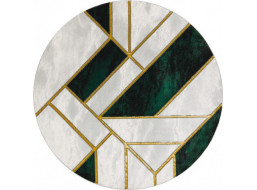 Kusový koberec Emerald 1015 green and gold kruh