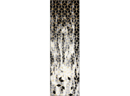 Behúň Gloss 3D cubes black/gold/grey