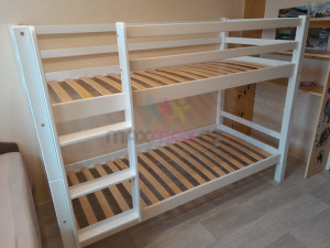 Detská POSCHODOVÁ posteľ BARČA 180x80 cm - biela