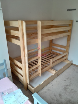 Detská poschodová posteľ z masívu GABI