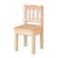 Detská drevená jedálenská stolička z masívu borovice