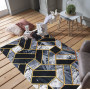 Kusový koberec BLACK and GOLD Tiles - čierny/zlatý