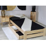 Detská posteľ z masívu borovice EURO - 200x90 cm - prírodná