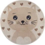 Detský koberec Adventures 105963 Cream Beige kruh