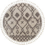 Kusový koberec Berber Tanger B5940 cream and brown kruh