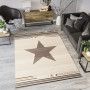 Moderné kusový koberec MAROKO - CENTER STAR krémový L916B