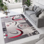 Kusový koberec TAPIS Modern - šedý/červený