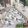 Kusový koberec AVENTURA Geometric - modrý/sivý