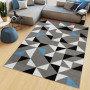 Kusový koberec MAYA Geometric - modrý/sivý