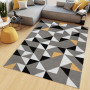 Kusový koberec MAYA Geometric - žltý/sivý