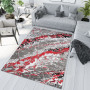 Kusový koberec MAYA Marble - červený/sivý