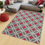 Kusový koberec MAYA Pattern - červený/sivý