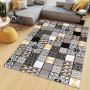 Kusový koberec MAYA Tiles - žltý/sivý
