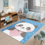 Detský koberček JOLLY Blue - Panda so srdiečkom