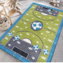 Detský koberec Štadión - zelený/modrý