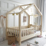 Detská domčeková posteľ z masívu borovice Bedhouse FENCE (so šuplíkom/s prístelkou) - 200x90 cm