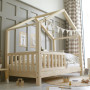 Detská domčeková posteľ z masívu borovice Bedhouse FENCE (so šuplíkom/s prístelkou) - 200x90 cm