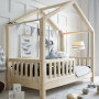 Detská domčeková posteľ z masívu borovice Bedhouse FENCE (so šuplíkom/s prístelkou) - 160x80 cm