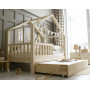 Detská domčeková posteľ z masívu borovice Bedhouse FENCE (so šuplíkom/s prístelkou) - 200x90 cm