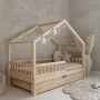 Detská domčeková posteľ z masívu borovice Bedhouse BELLO (so šuplíkom/s prístelkou) - 200x90 cm