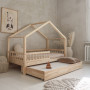 Detská domčeková posteľ z masívu borovice Bedhouse BELLO (so šuplíkom/s prístelkou) - 200x90 cm