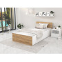 Posteľ PANAMA 200x90 cm - biela/dub craft