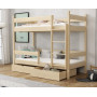 Detská poschodová posteľ z masívu borovice LEGEND so šuplíkmi - 200x90 cm