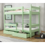 Detská poschodová posteľ z masívu borovice LEGEND so šuplíkmi - 200x90 cm