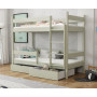 Detská poschodová posteľ z masívu borovice LEGEND so šuplíkmi - 200x90 cm