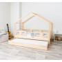 Detská domčeková posteľ z masívu borovice LUNA S 20 - 200x90 cm
