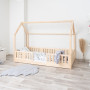 Detská domčeková Montessori posteľ z masívu borovice NIKO L - 160x80 cm