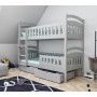 Detská poschodová posteľ z masívu borovice DOMINIK II so šuplíkmi - 200x90 cm - šedá