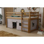 Detská vyvýšená posteľ z masívu borovice PORTO - 200x90 cm