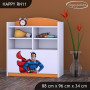 Detský úložný regál SUPERMAN - TYP 11 - NÍZKY